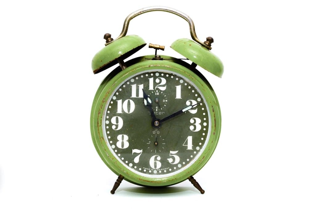 Vintage Enamel Alarm Clock